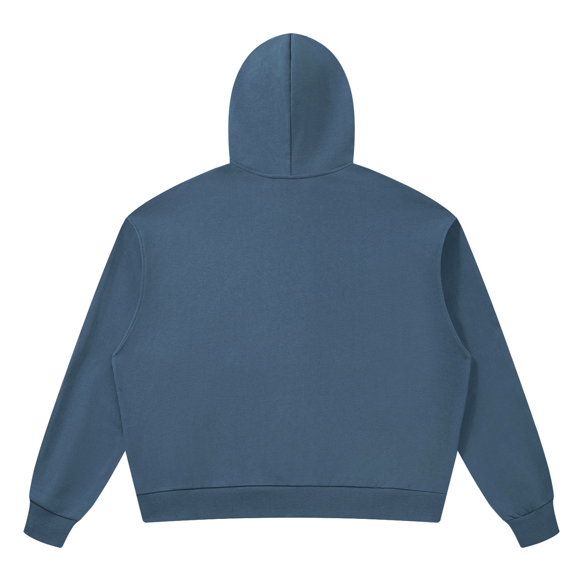 Unisex Drop Shoulder Hoodie in haze blue, alternate angle