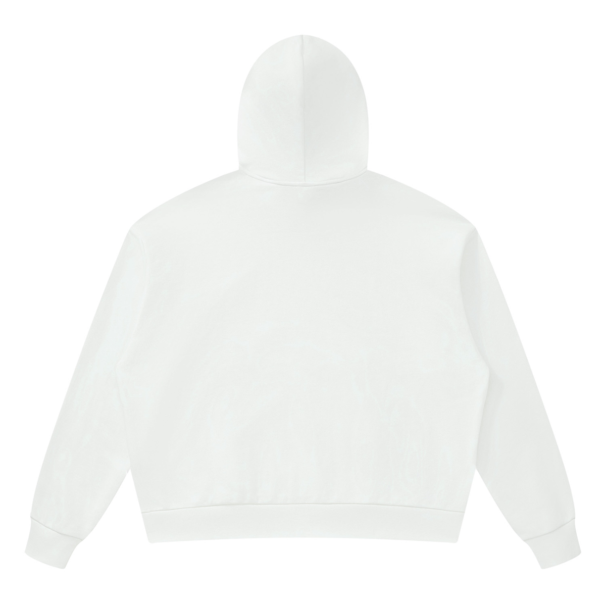 Unisex Drop Shoulder Hoodie in white, alternate angle