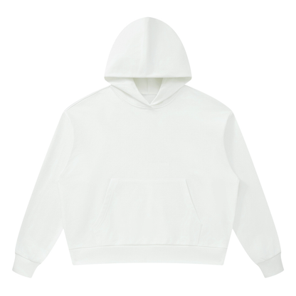 Unisex Drop Shoulder Hoodie in white