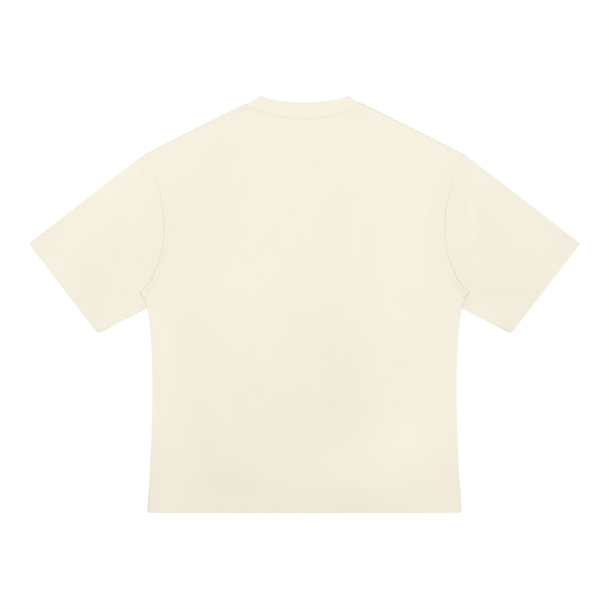 Unisex Drop Shoulder Oversized Cotton T-Shirt in apricot, alternate angle