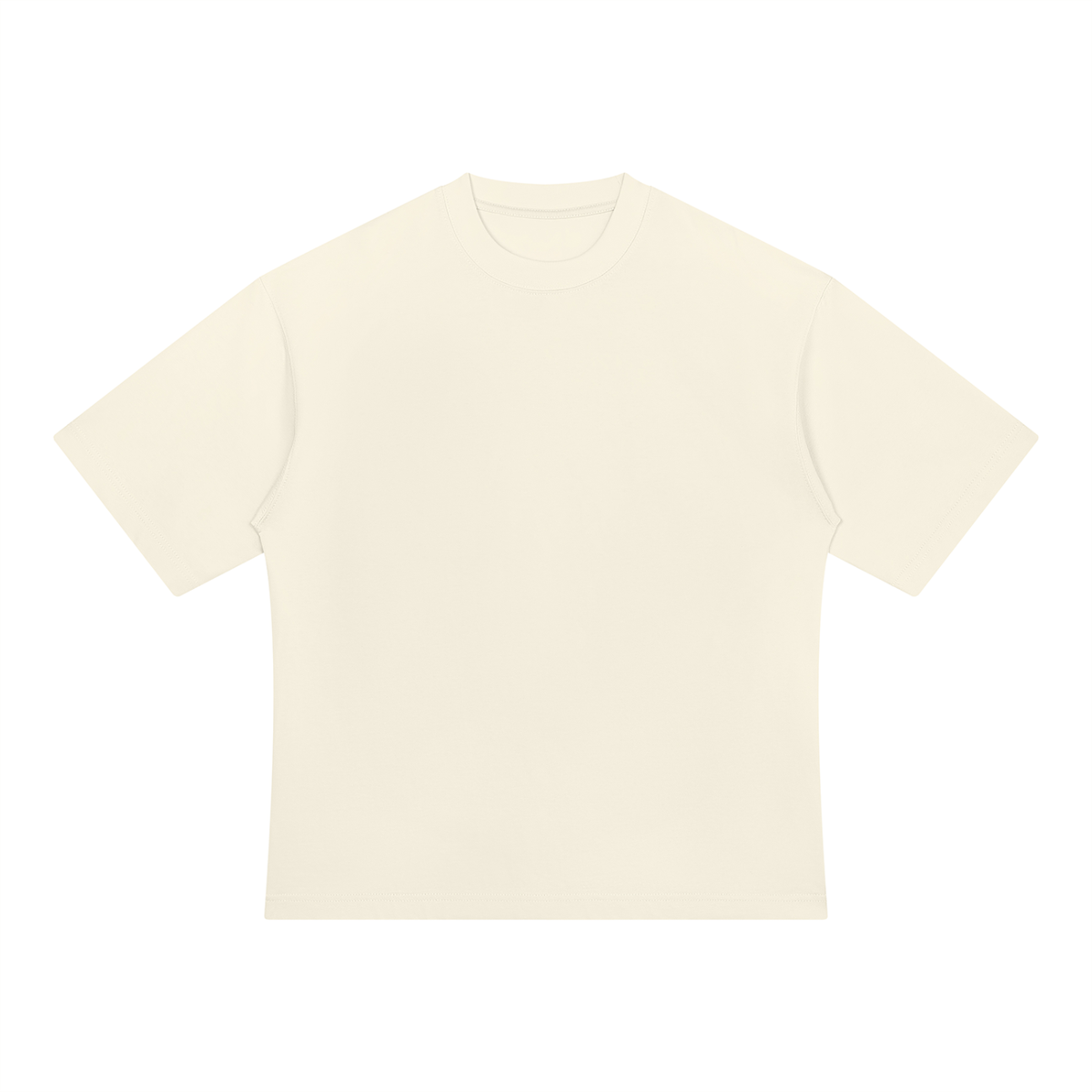 Unisex Drop Shoulder Oversized Cotton T-Shirt in apricot