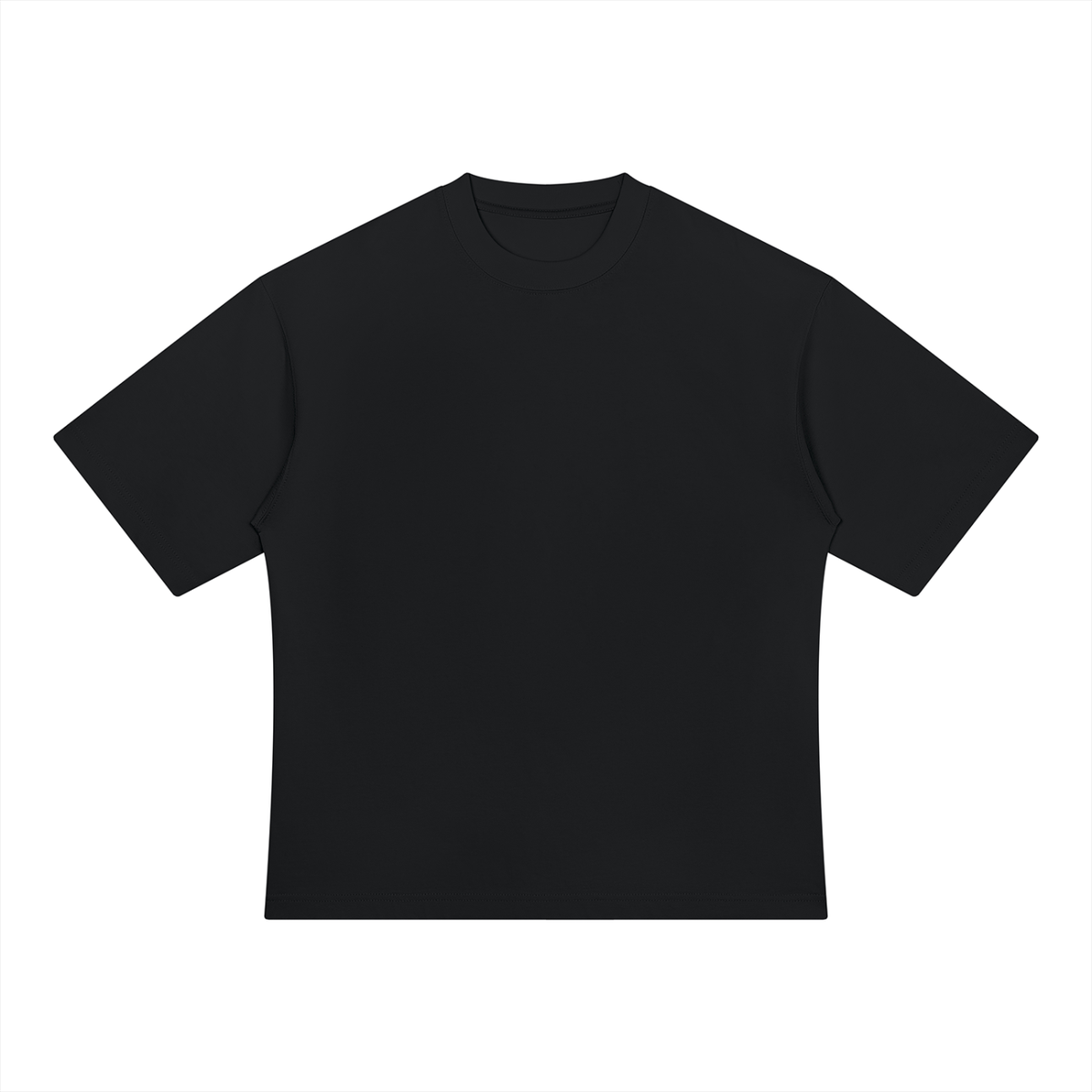 Unisex Drop Shoulder Oversized Cotton T-Shirt in black