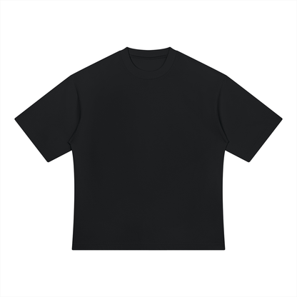 Unisex Drop Shoulder Oversized Cotton T-Shirt in black