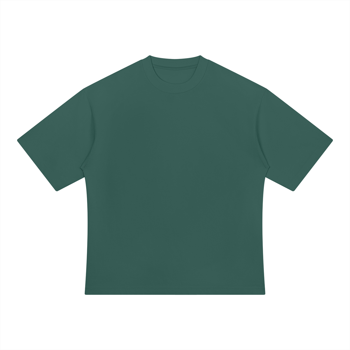 Unisex Drop Shoulder Oversized Cotton T-Shirt in blackish green