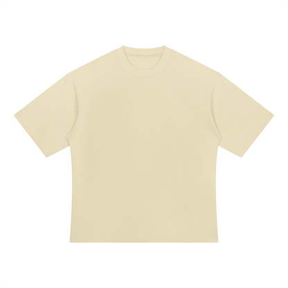Unisex Drop Shoulder Oversized Cotton T-Shirt in khaki