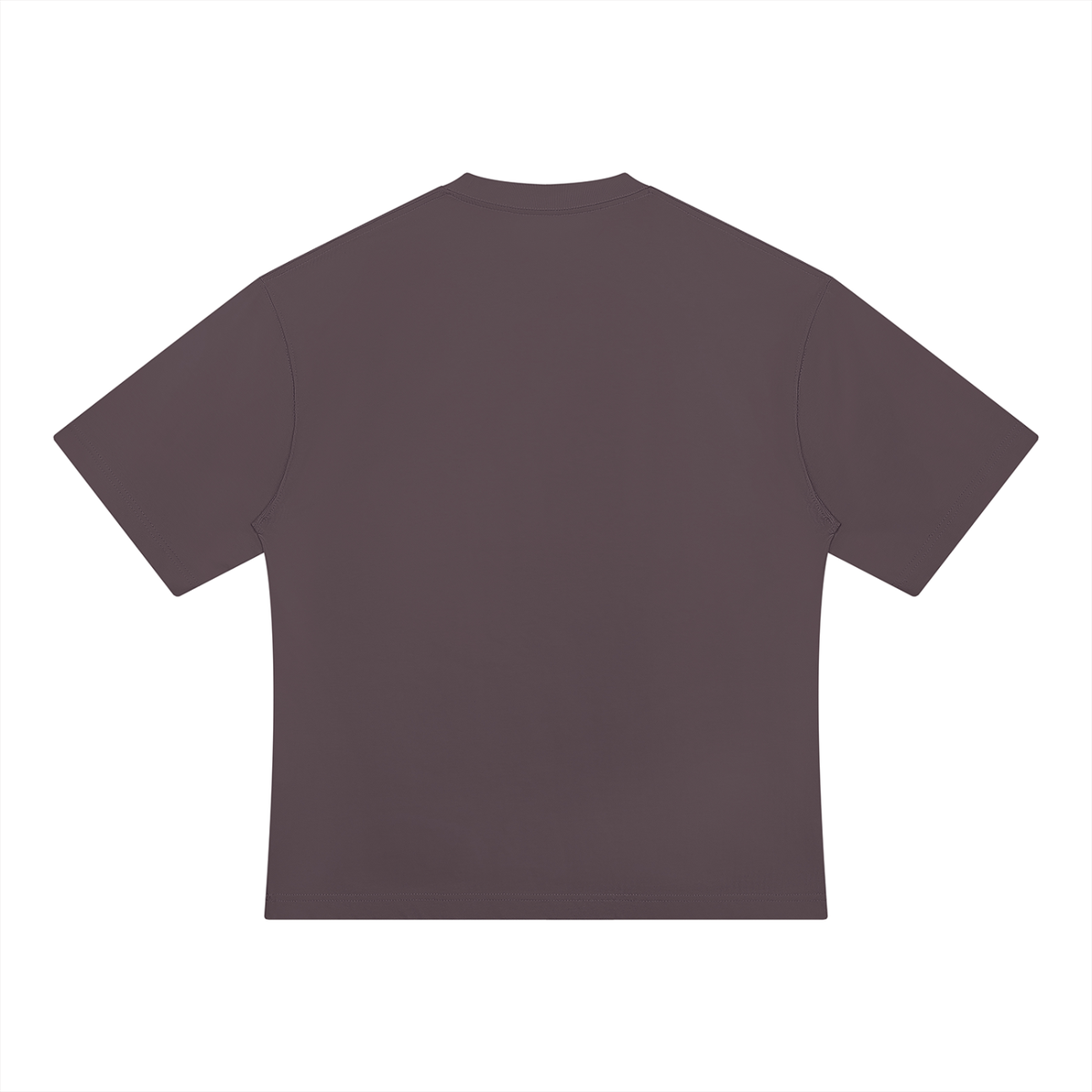 Unisex Drop Shoulder Oversized Cotton T-Shirt in purple, alternate angle