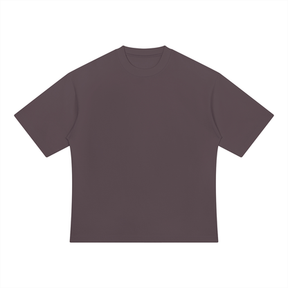 Unisex Drop Shoulder Oversized Cotton T-Shirt in purple