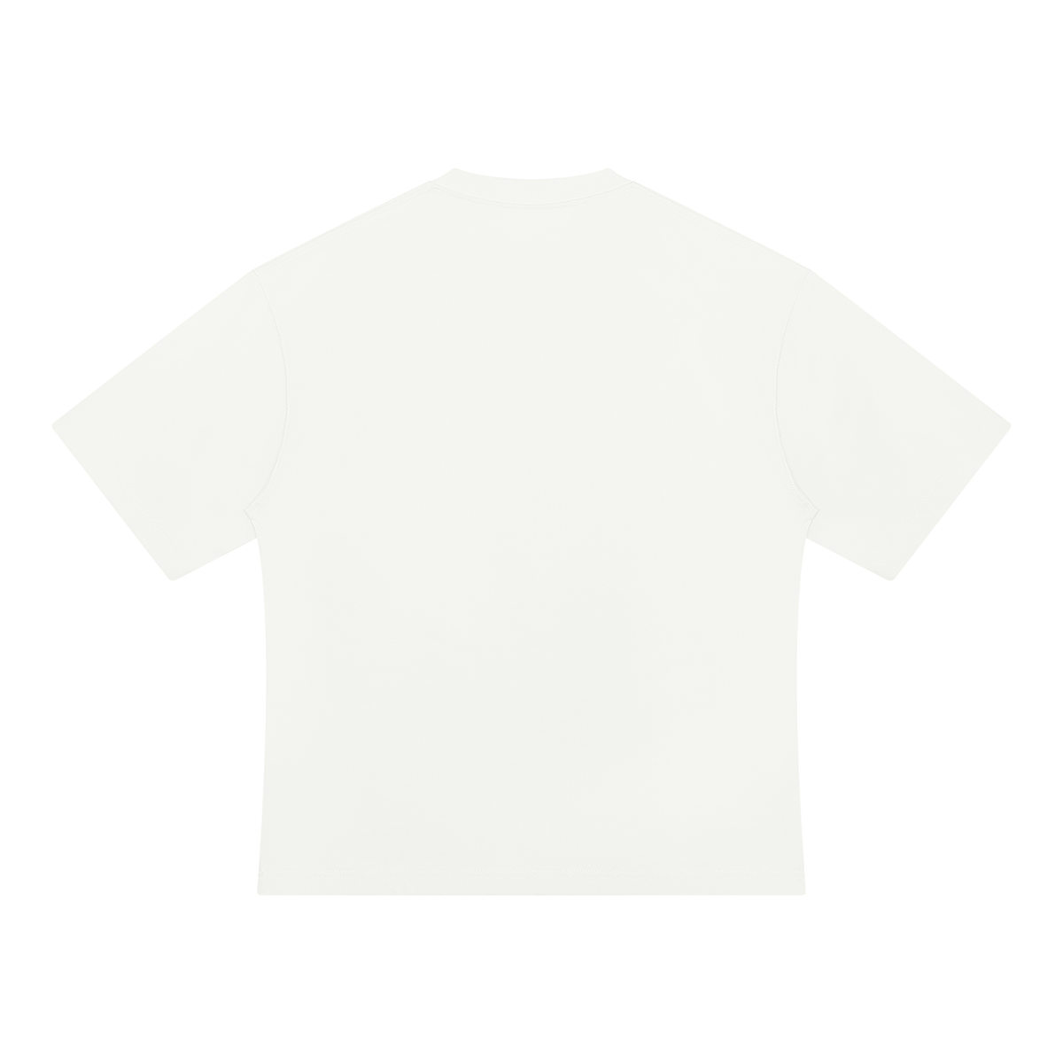 Unisex Drop Shoulder Oversized Cotton T-Shirt in white, alternate angle