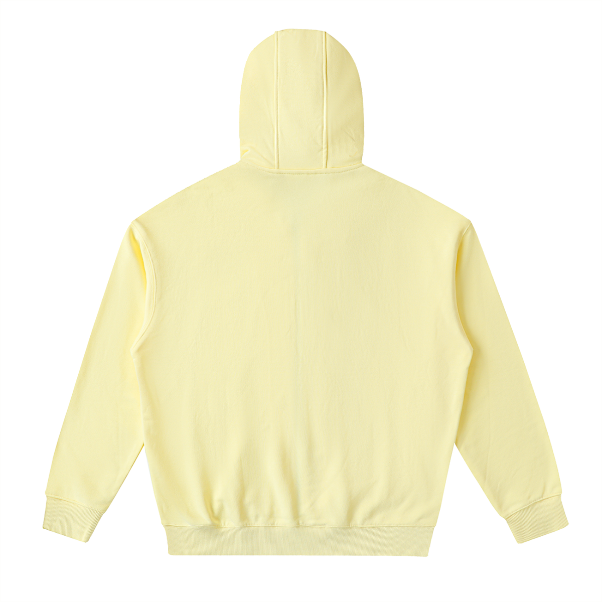Unisex Drop-Shoulder Zip Up Hoodie in yellow, alternate angle