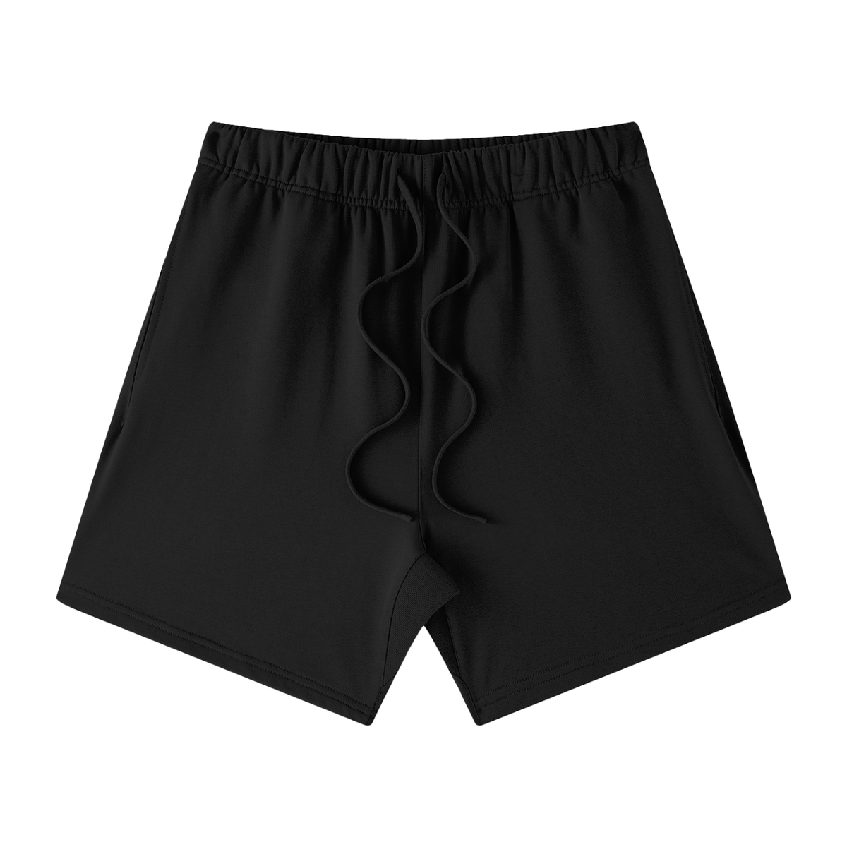 Unisex Earth Tone Cotton Shorts in black