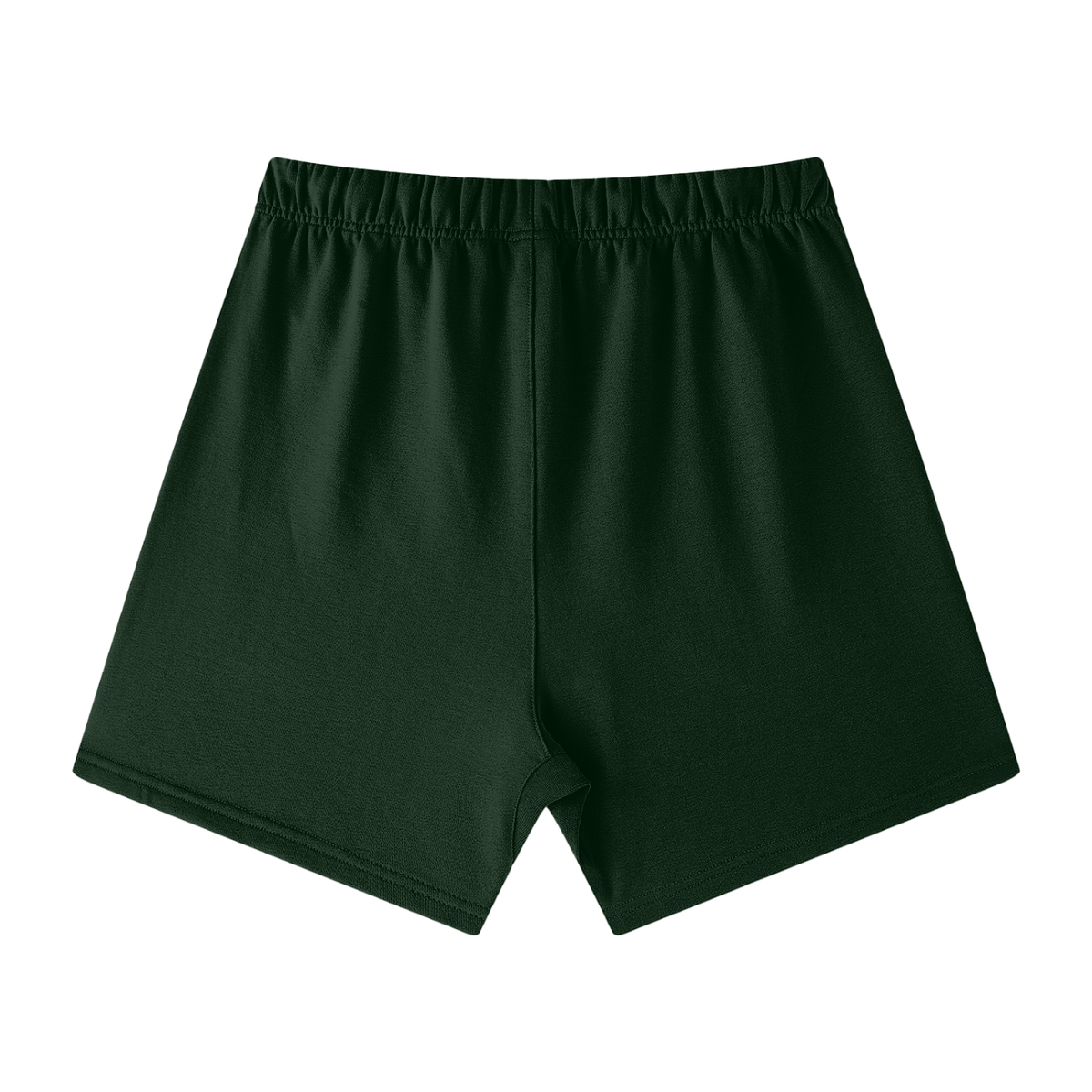 Unisex Earth Tone Cotton Shorts in blackish green, alternate angle