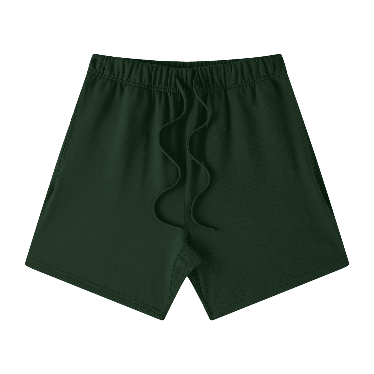 Unisex Earth Tone Cotton Shorts in blackish green