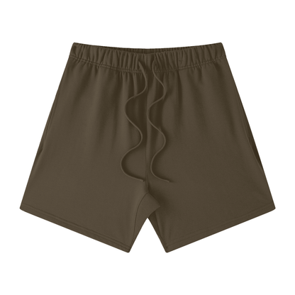 Unisex Earth Tone Cotton Shorts in brown