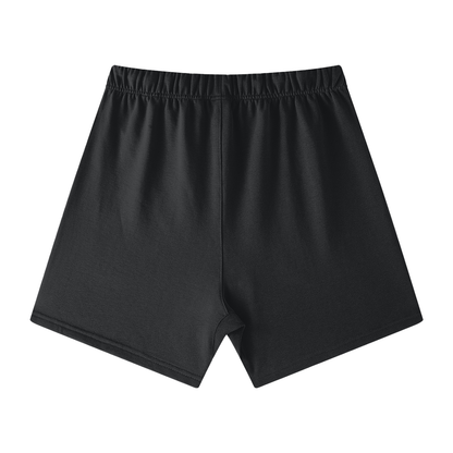 Unisex Earth Tone Cotton Shorts in carbon gray, alternate angle