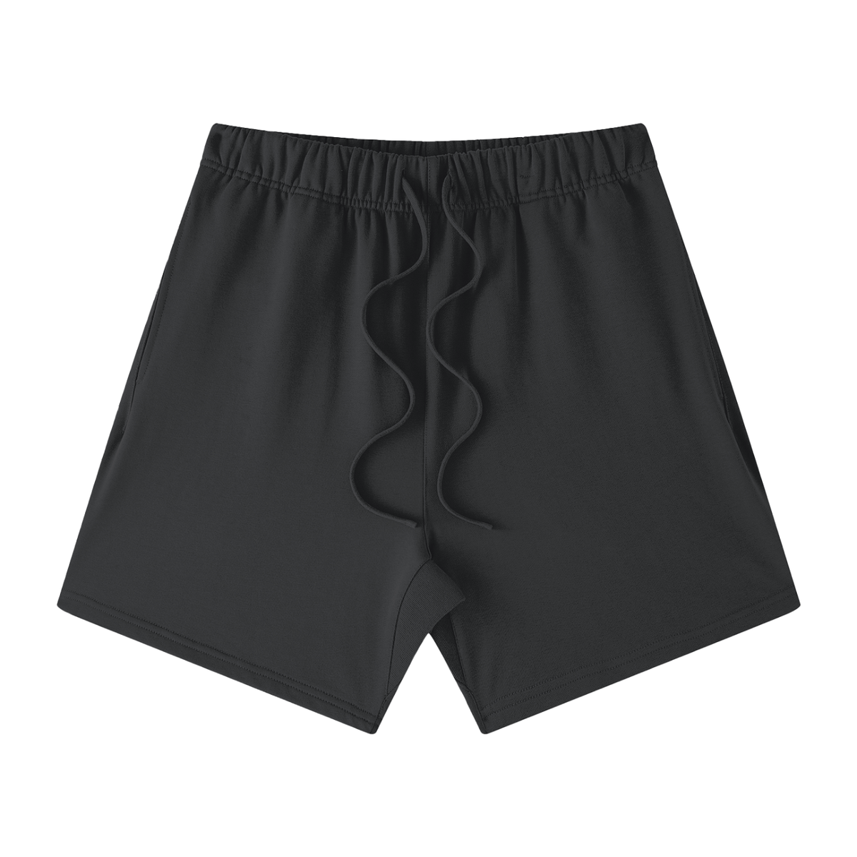 Unisex Earth Tone Cotton Shorts in carbon gray