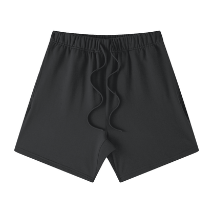 Unisex Earth Tone Cotton Shorts in carbon gray