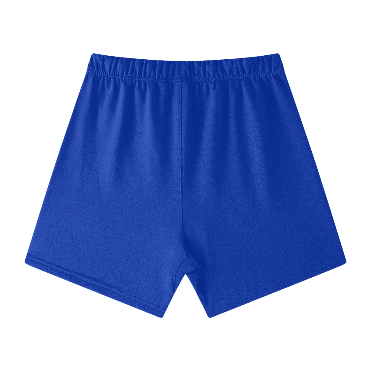Unisex Earth Tone Cotton Shorts in colorful blue, alternate angle