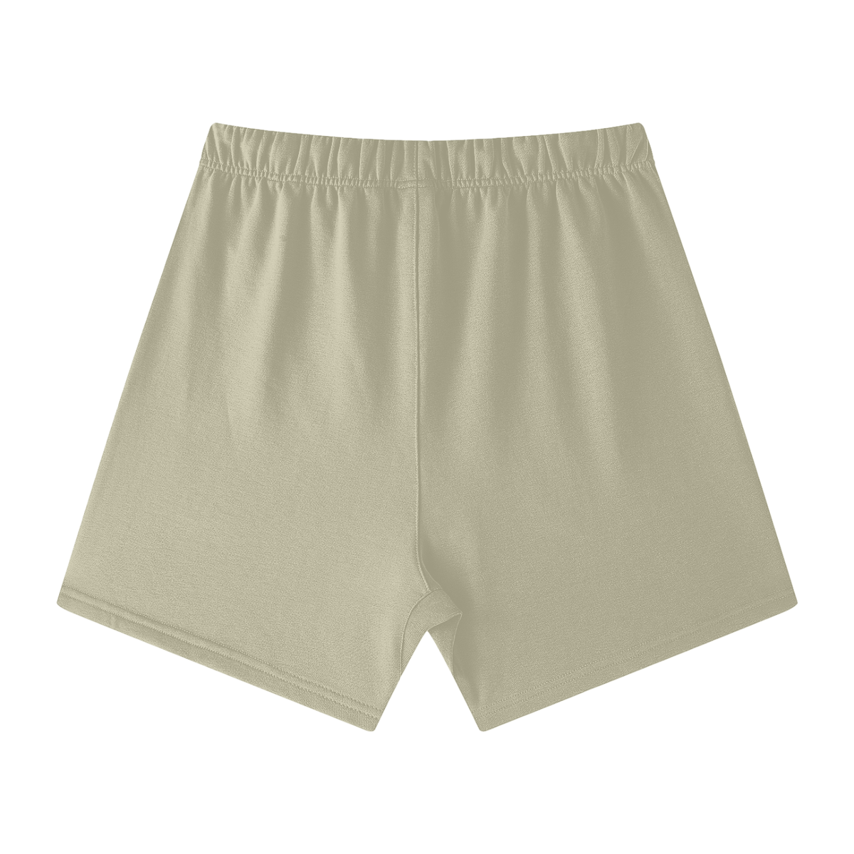 Unisex Earth Tone Cotton Shorts in gray apricot, alternate angle