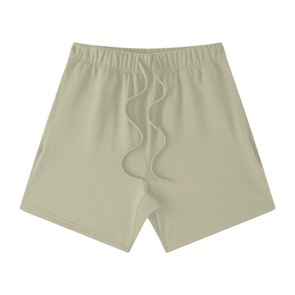 Unisex Earth Tone Cotton Shorts in gray apricot