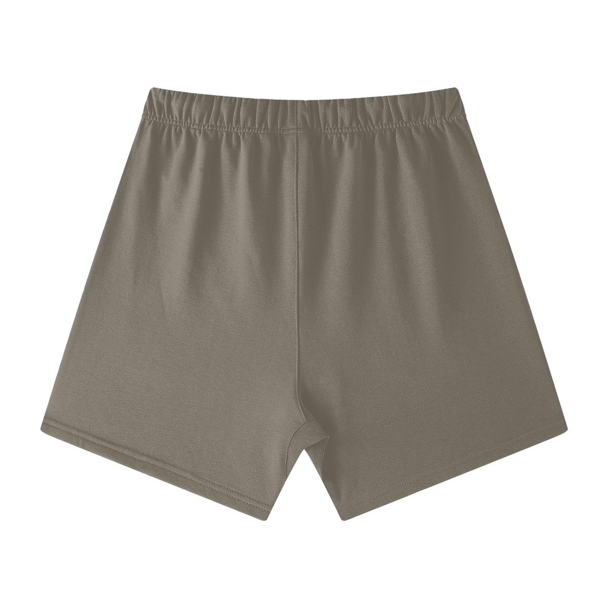 Unisex Earth Tone Cotton Shorts in gray camel, alternate angle