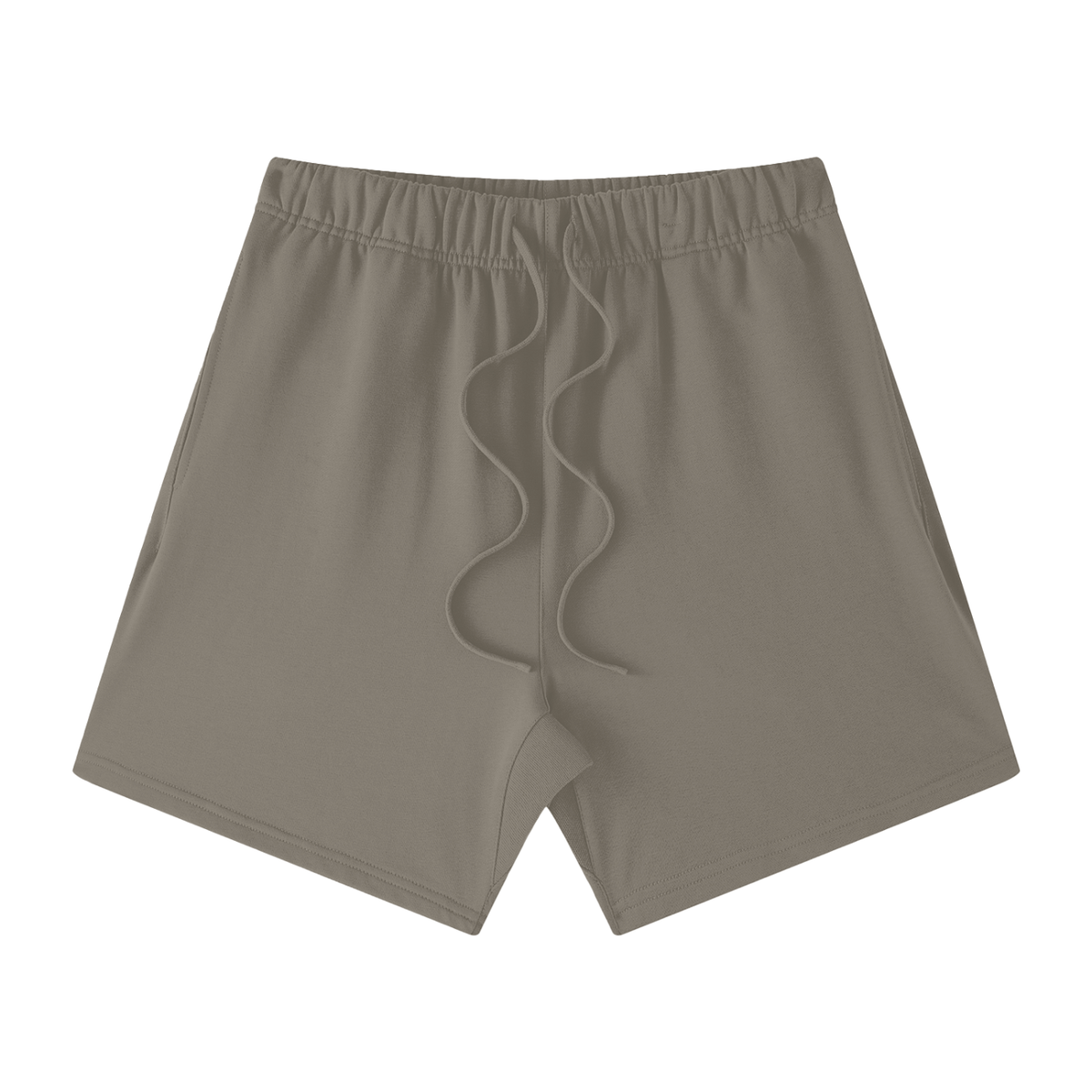 Unisex Earth Tone Cotton Shorts in gray camel