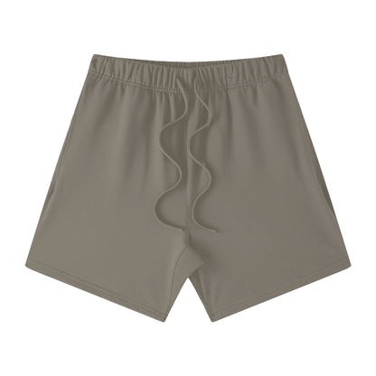 Unisex Earth Tone Cotton Shorts in gray camel