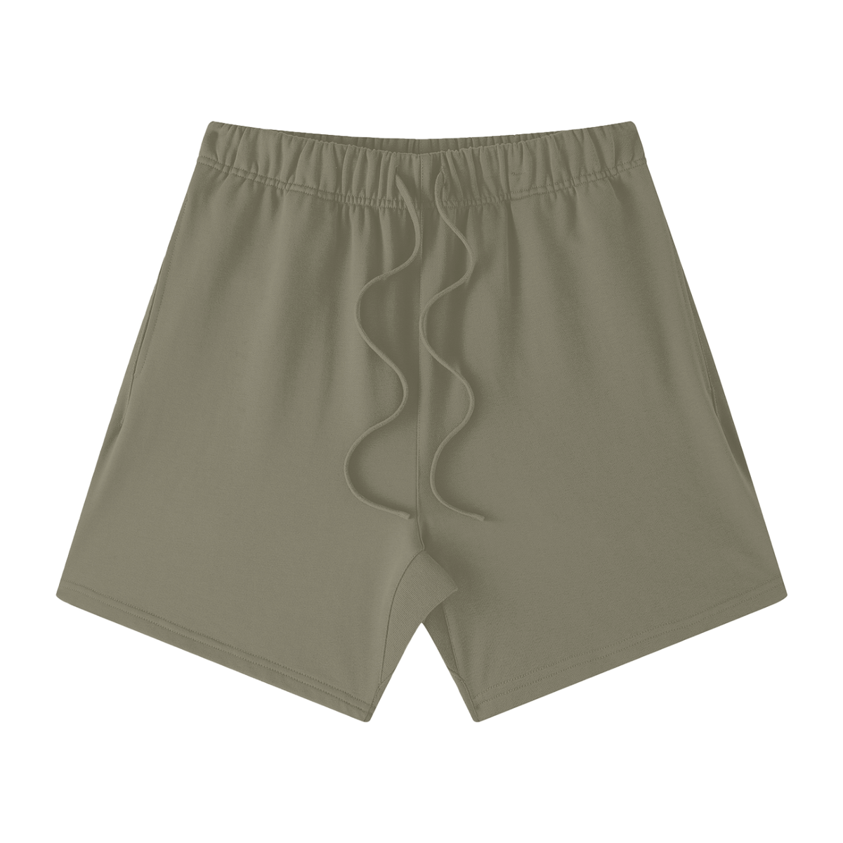 Unisex Earth Tone Cotton Shorts in gray green