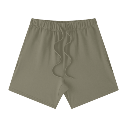 Unisex Earth Tone Cotton Shorts in gray green