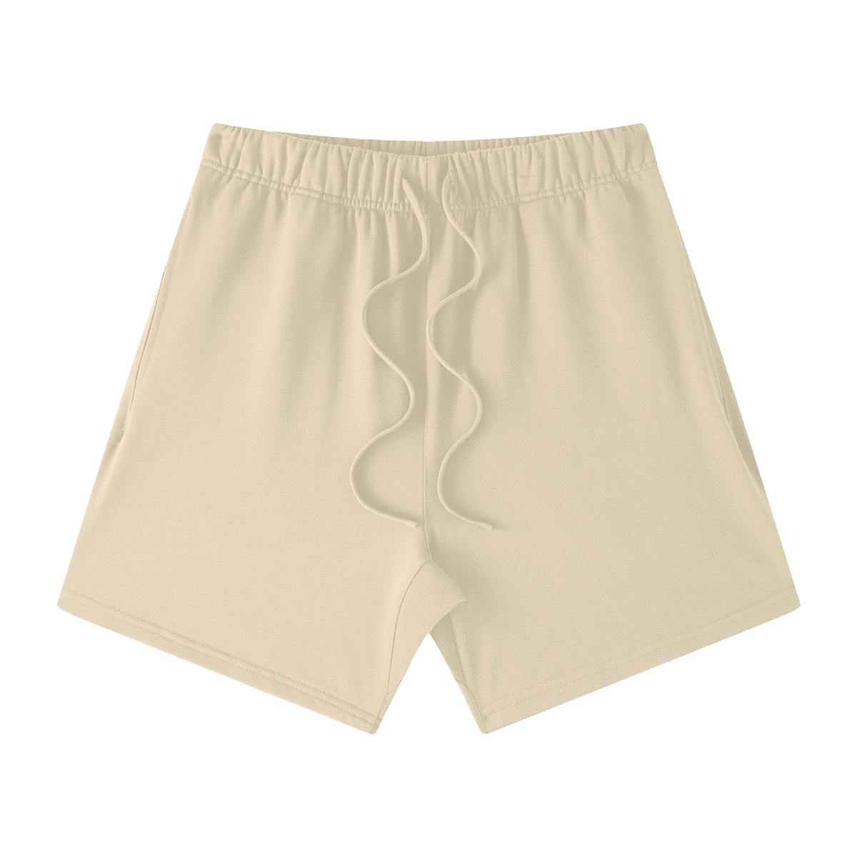 Unisex Earth Tone Cotton Shorts in milk tea