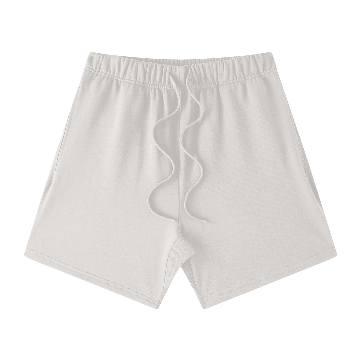 Unisex Earth Tone Cotton Shorts in oat gray