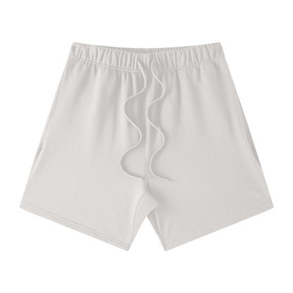 Unisex Earth Tone Cotton Shorts in oat gray