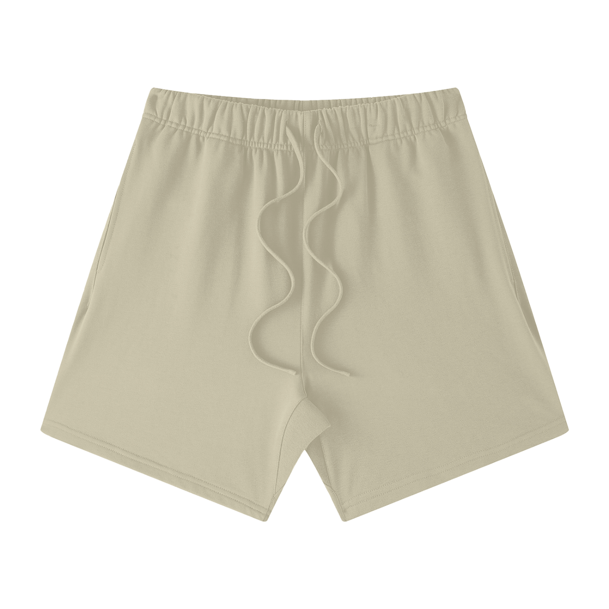 Unisex Earth Tone Cotton Shorts in sand color