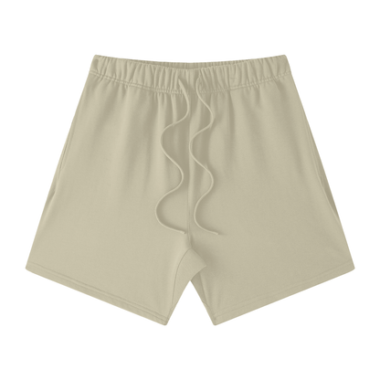 Unisex Earth Tone Cotton Shorts in sand color