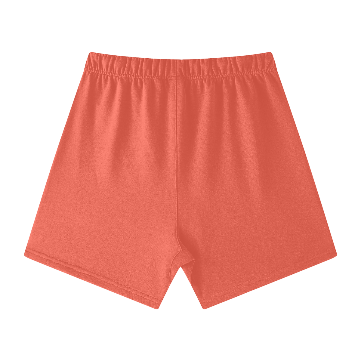Unisex Earth Tone Cotton Shorts in watermalon red, alternate angle