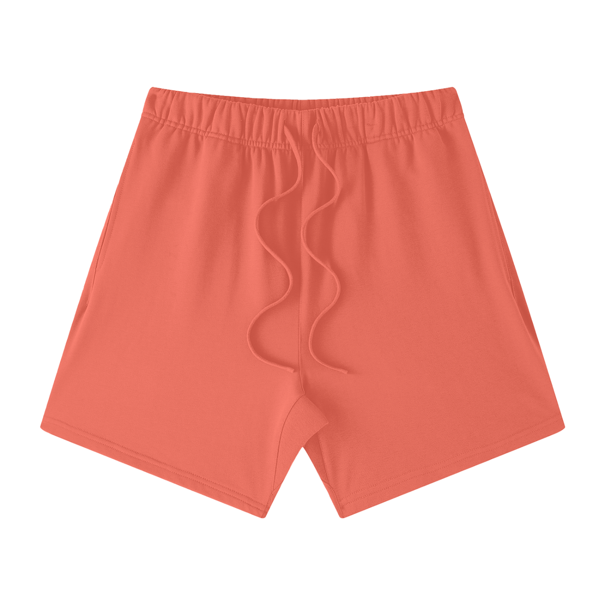 Unisex Earth Tone Cotton Shorts in watermalon red