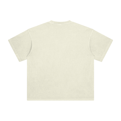 Unisex Enzyme Washed T-Shirt in apricot, alternate angle