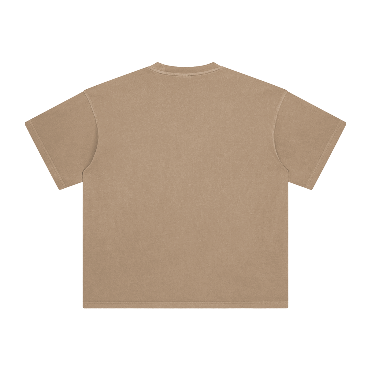 Unisex Enzyme Washed T-Shirt in camel, alternate angle
