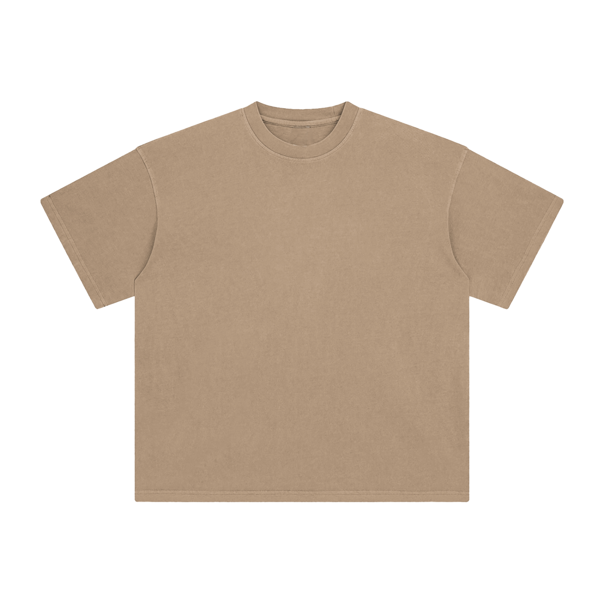 Unisex Enzyme Washed T-Shirt in camel
