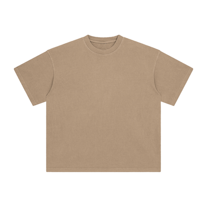 Unisex Enzyme Washed T-Shirt in camel