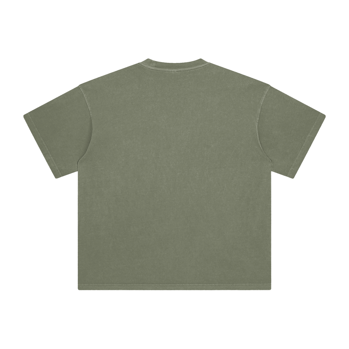 Unisex Enzyme Washed T-Shirt in gray green, alternate angle