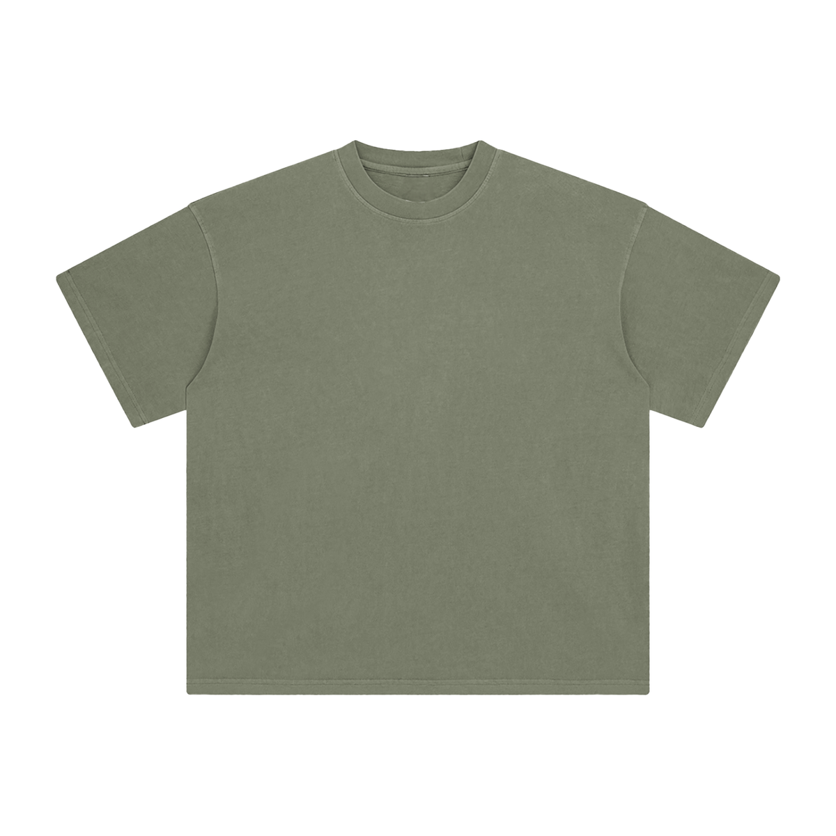 Unisex Enzyme Washed T-Shirt in gray green