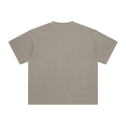 Unisex Enzyme Washed T-Shirt in khaki, alternate angle