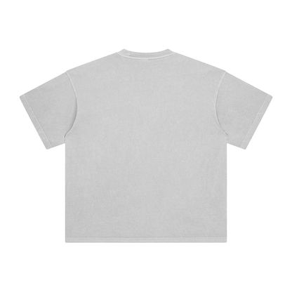 Unisex Enzyme Washed T-Shirt in medium ash, alternate angle