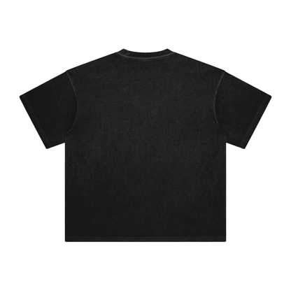 Unisex Enzyme Washed T-Shirt in retro black, alternate angle