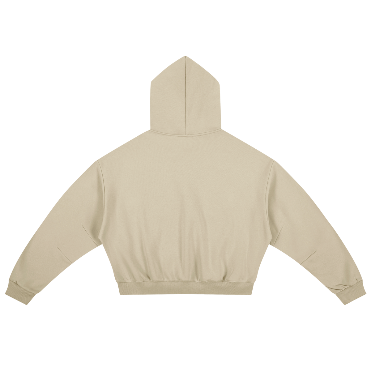 Unisex Essential Boxy Darted Sleeve Hoodie in apricot, alternate angle