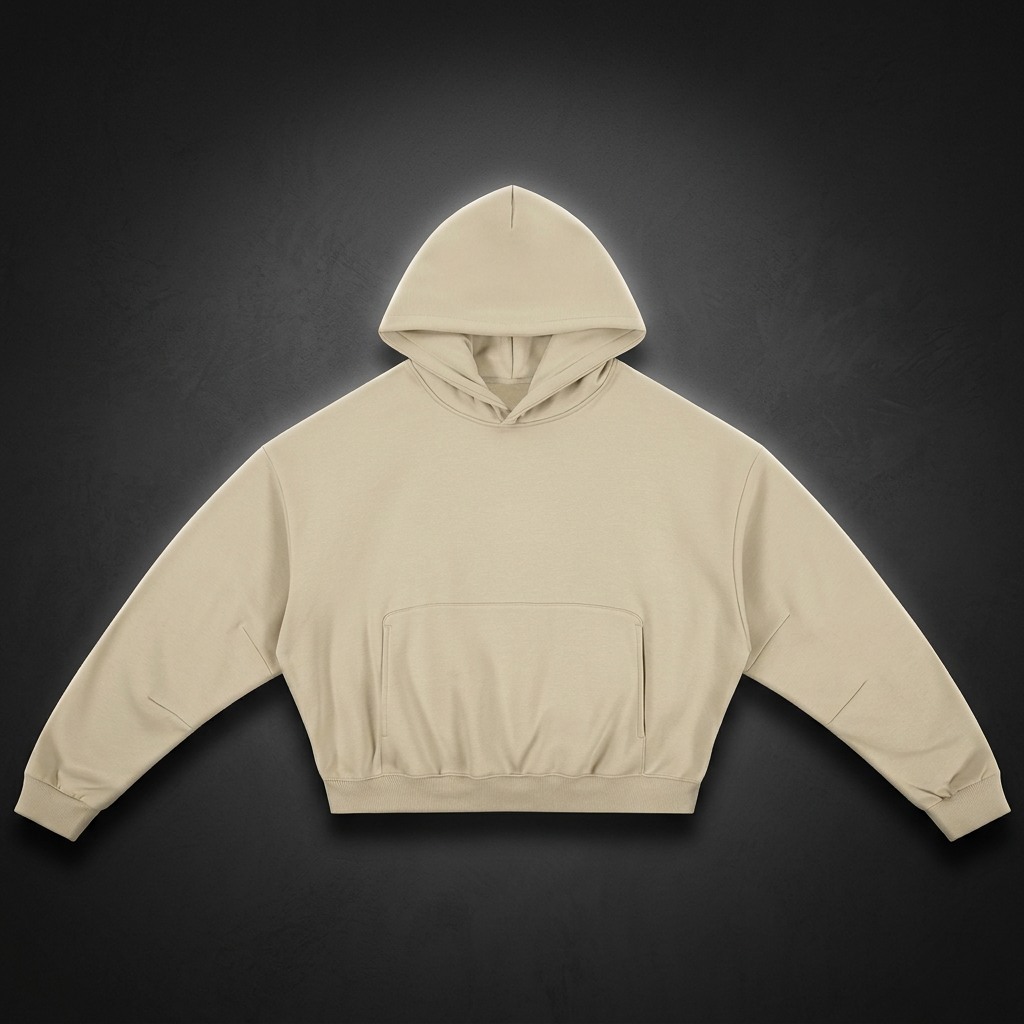 Unisex Essential Boxy Darted Sleeve Hoodie
