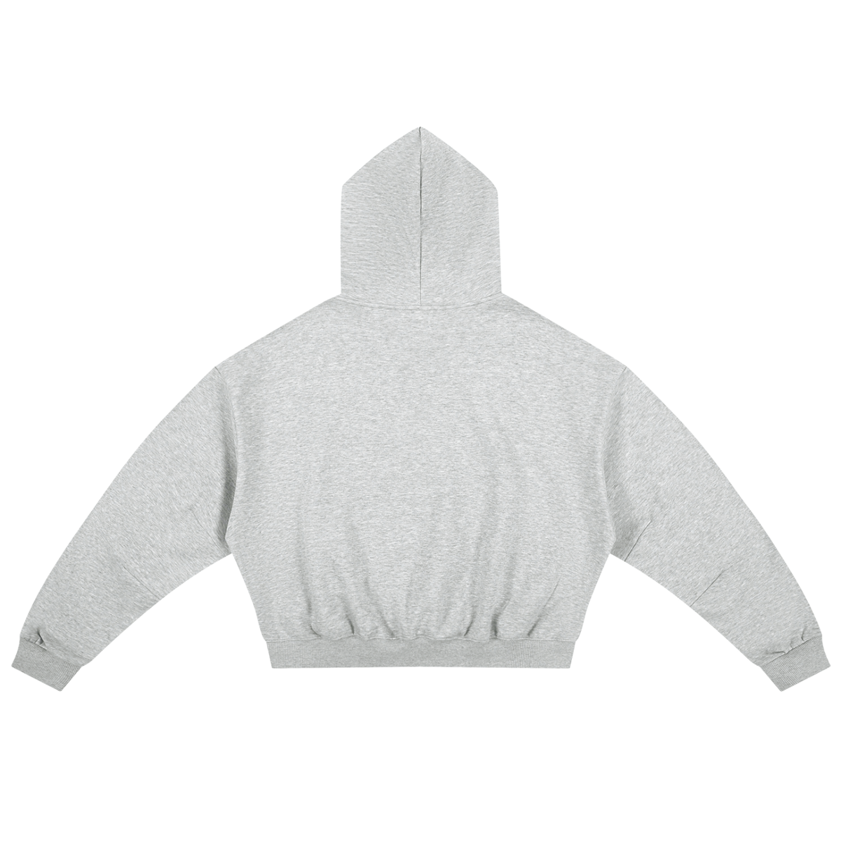 Unisex Essential Boxy Darted Sleeve Hoodie in flower gray, alternate angle