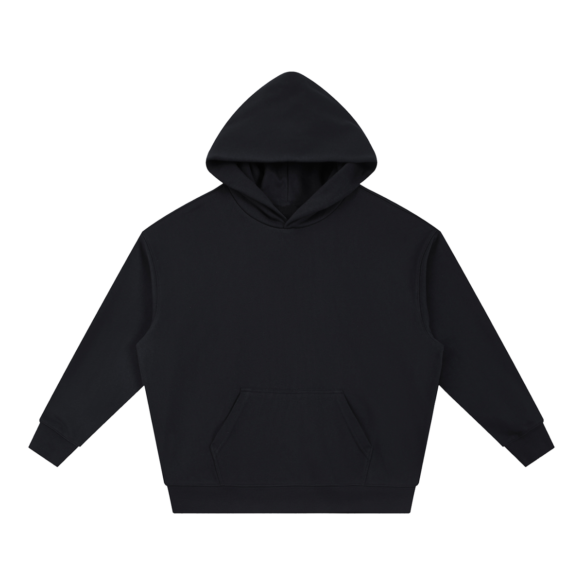 Unisex Essential Boxy Drop-Shoulder Hoodie in black