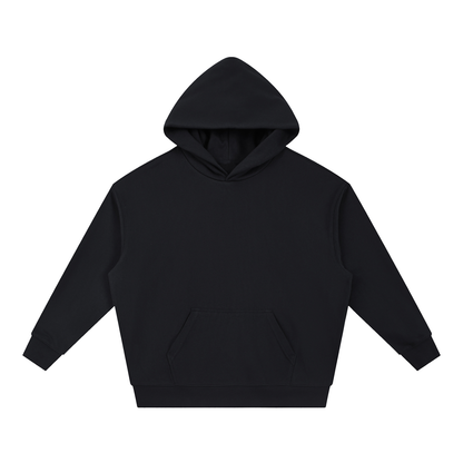 Unisex Essential Boxy Drop-Shoulder Hoodie in black