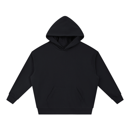 Unisex Essential Boxy Drop-Shoulder Hoodie in black